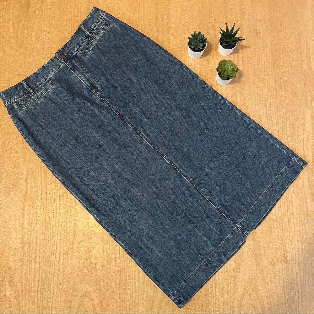 Vintage Liz Claiborne Long Denim Jean Skirt